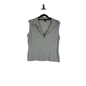 St. John Sleeveless 1/2 Zip Polo Shirt Luxury Preppy
